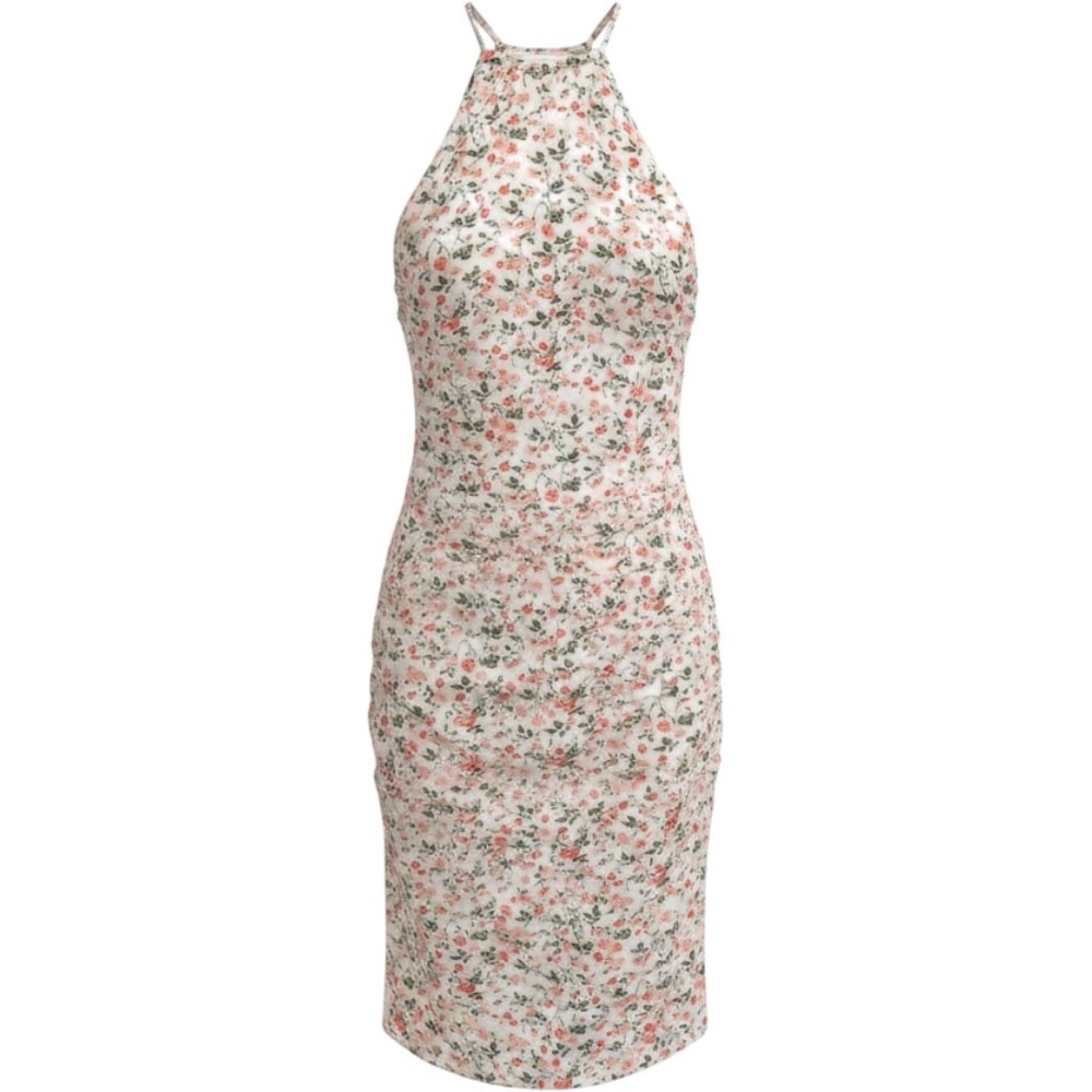 Abercrombie & Fitch Floral Halter Cottagecore Garden Party Wedding Mini Dress XS